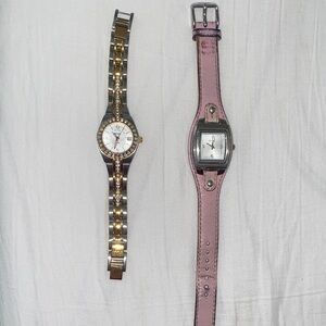 Relic Women's Two-Tone Bracelet Watch & Pink Leather Strap Watch